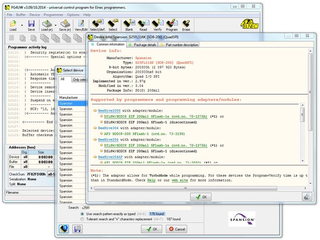 PG4UW software interface